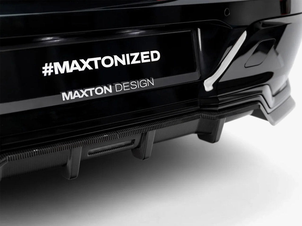 Maxton Design Prepreg Carbon Fiber Rear Splitter (Vertical Bars) BMW 7 M-Pack / i7 M-Pack G70