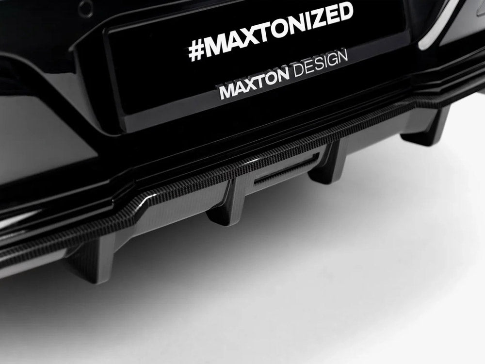 Maxton Design Prepreg Carbon Fiber Rear Splitter (Vertical Bars) BMW 7 M-Pack / i7 M-Pack G70