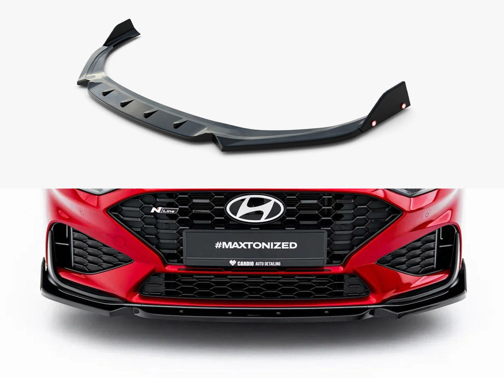 Maxton Design Front Splitter V.1 + Flaps Hyundai i30 N / N Line Wagon Mk3 Facelift