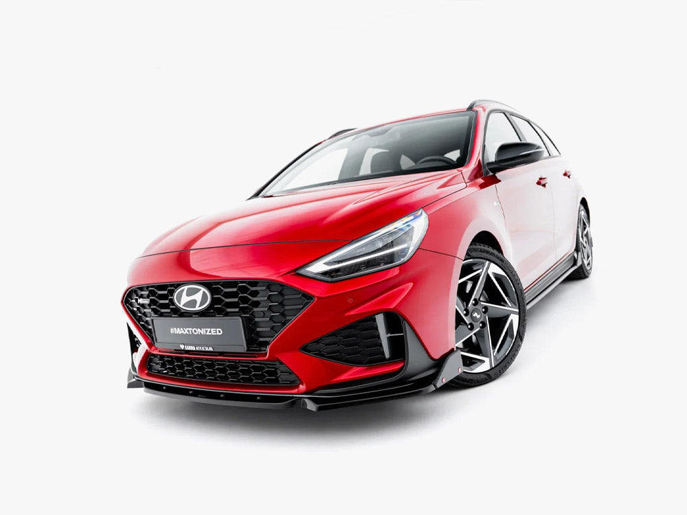 Maxton Design Front Splitter V.1 + Flaps Hyundai i30 N / N Line Wagon Mk3 Facelift