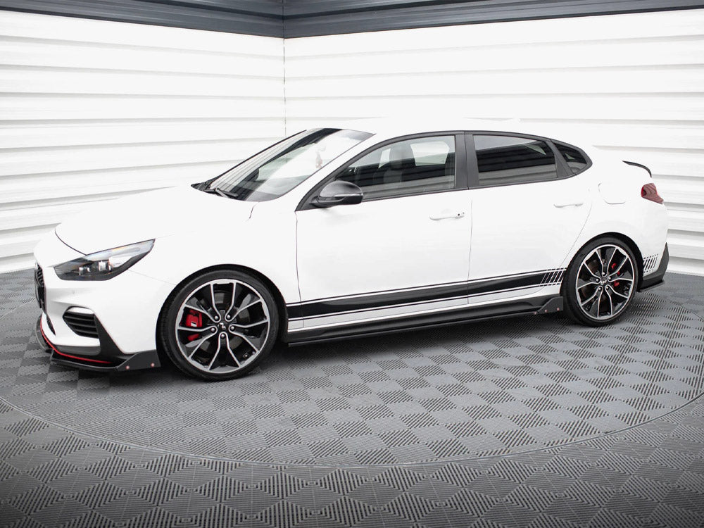 Maxton Design Side Skirt Diffusers V.5 + Flaps Hyundai i30 N / N Line Hatchback / Fastback Mk3 / Mk3 Facelift