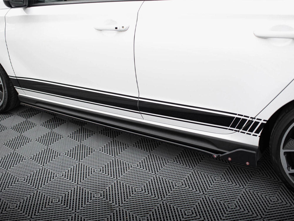 Maxton Design Side Skirt Diffusers V.5 + Flaps Hyundai i30 N / N Line Hatchback / Fastback Mk3 / Mk3 Facelift