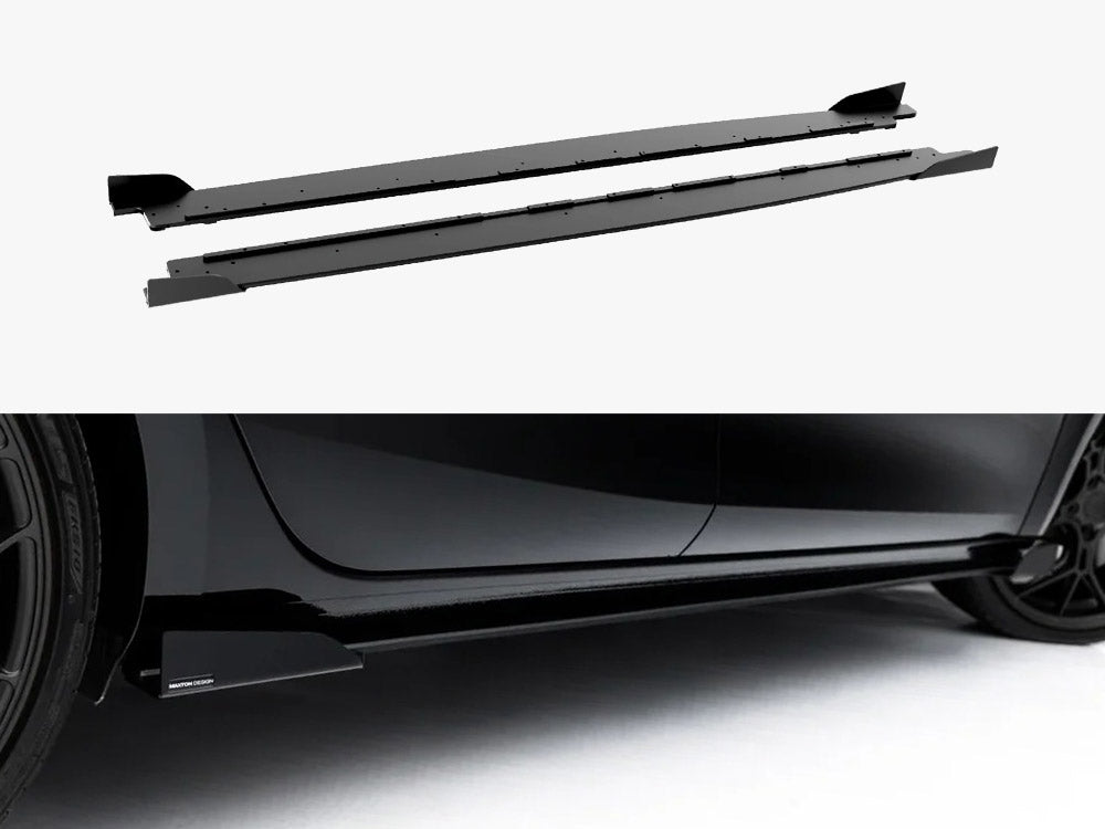 Maxton Design Street PRO Side Skirts Diffusers + Flaps CUPRA Leon ST / Hatchback Mk1 Facelift
