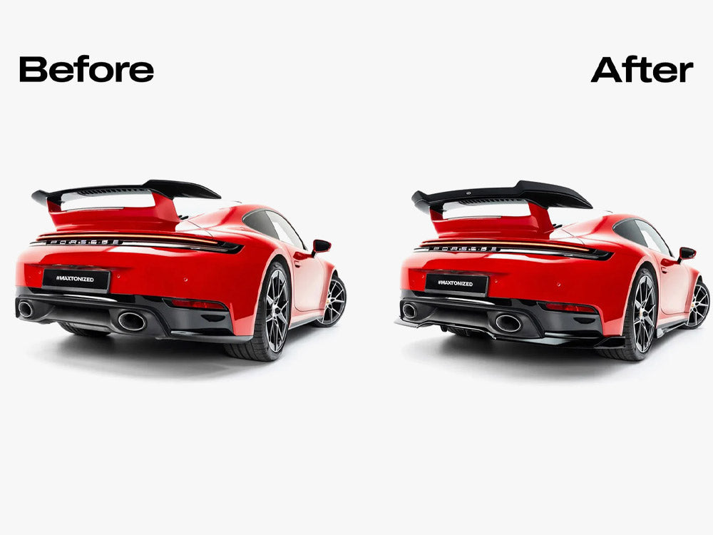 Maxton Design Rear Splitter (With Vertical Bars) Porsche 911 Carrera Aero 992.2