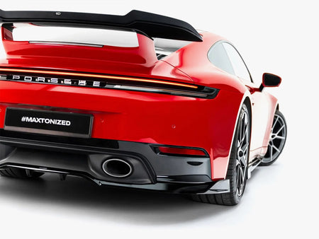 Maxton Design Rear Splitter (With Vertical Bars) Porsche 911 Carrera Aero 992.2