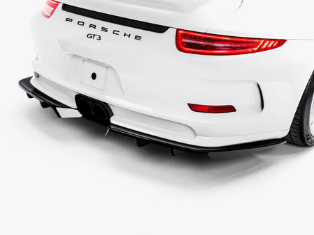 Maxton Design Rear Splitter (With Vertical Bars) Porsche 911 GT3 991.1