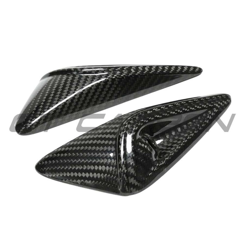 TESLA MODEL Y 2025+ FACELIFT DRY CARBON FIBRE SIDE CAMERA COVER - V1