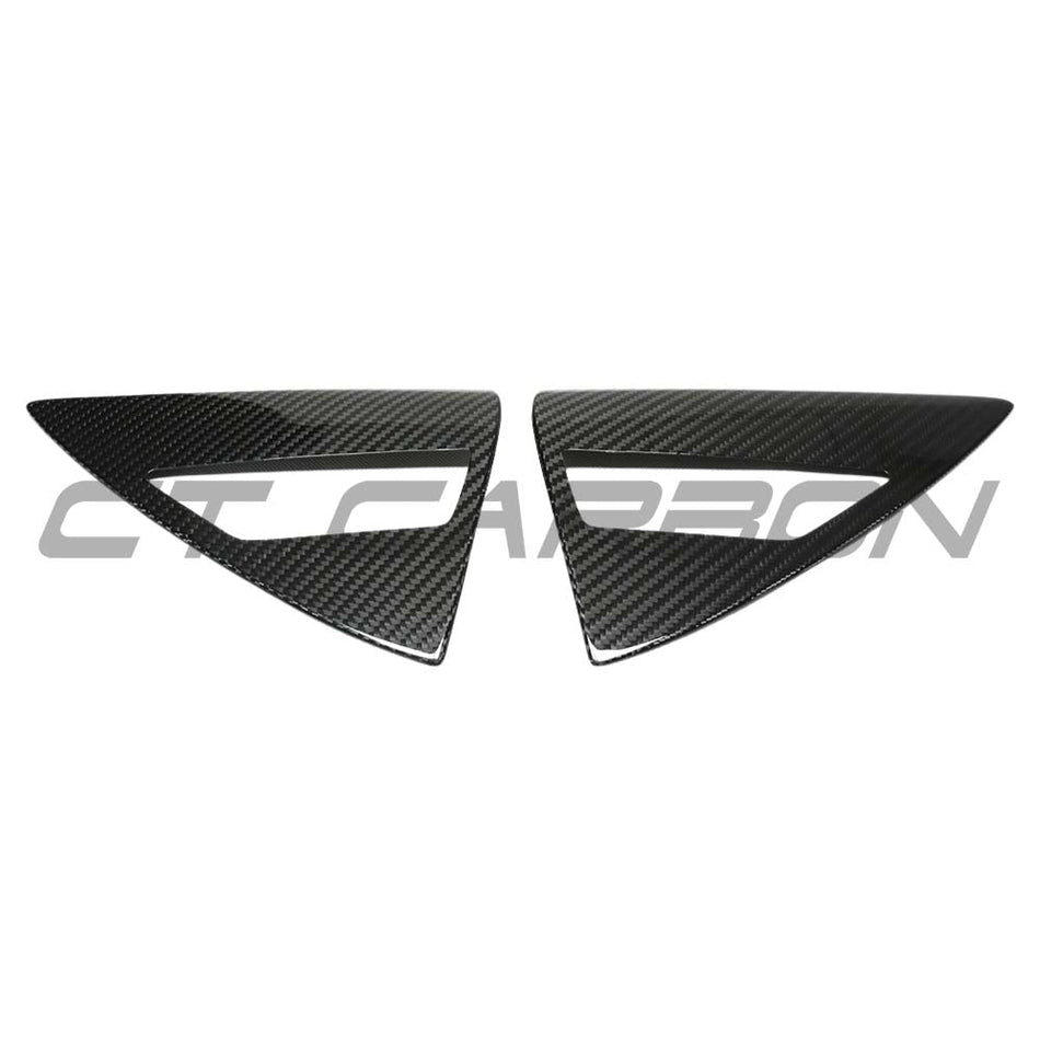 TESLA MODEL Y 2025+ FACELIFT DRY CARBON FIBRE CHARGING LAMP COVER - V1