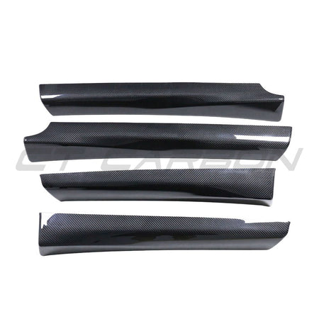 TESLA MODEL 3 2017-2023 CARBON FIBRE INTERIOR DOOR PANEL TRIM ADD ON-Accessories-CT CARBON-CT Carbon - High-quality carbon fiber and gloss black aerodynamic parts for premium sports and luxury vehicles.