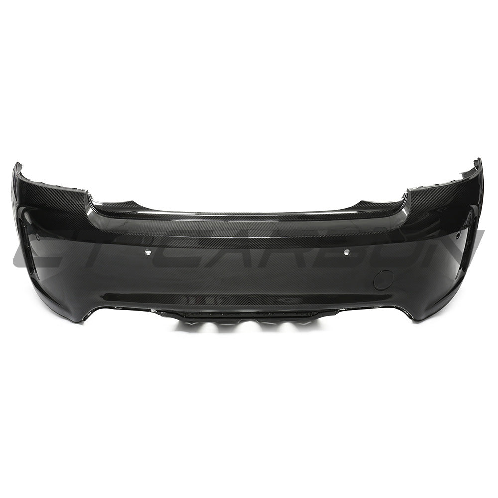 BMW F87 M2/M2C CARBON PRE-PREG FIBRE REAR BUMPER-Bumper-CT CARBON-CT Carbon - High-quality carbon fiber and gloss black aerodynamic parts for premium sports and luxury vehicles.