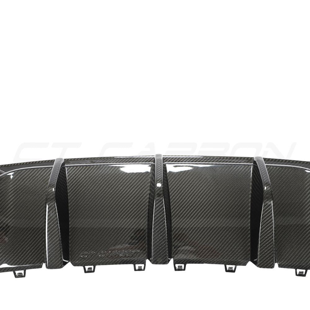 AUDI RS3 8Y 2022-2024 SALOON CARBON FIBRE DIFFUSER - CT DESIGN-Diffuser-CT CARBON-CT Carbon - High-quality carbon fiber and gloss black aerodynamic parts for premium sports and luxury vehicles.