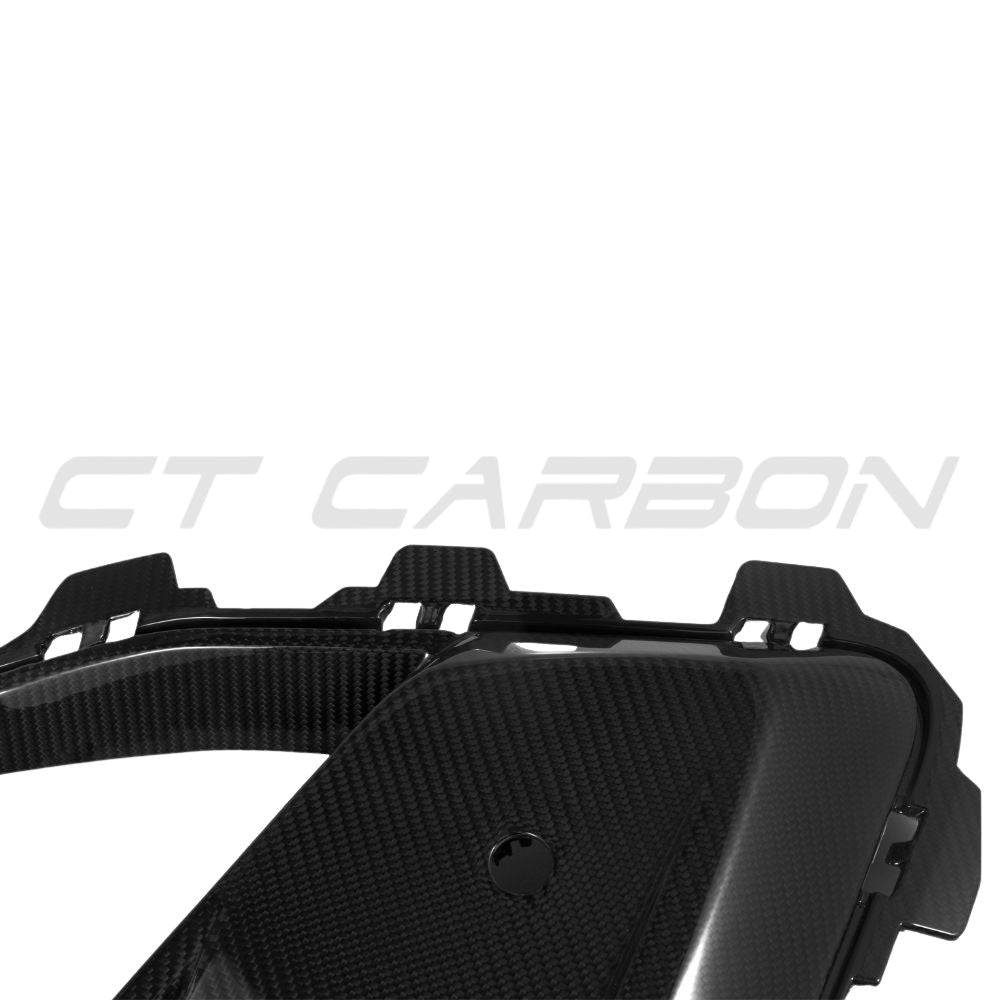 BMW X5M LCI 2023+ CARBON FIBRE FRONT BUMPER TRIM-Accessories-CT CARBON-CT Carbon - High-quality carbon fiber and gloss black aerodynamic parts for premium sports and luxury vehicles.