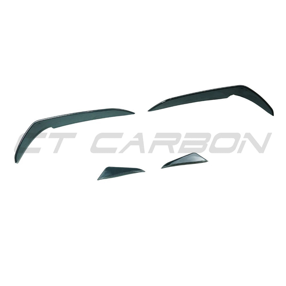 VOLKSWAGEN GOLF GTI/GTD MK7.5 2017-2020 GLOSS BLACK FRONT BUMPER CANARDS