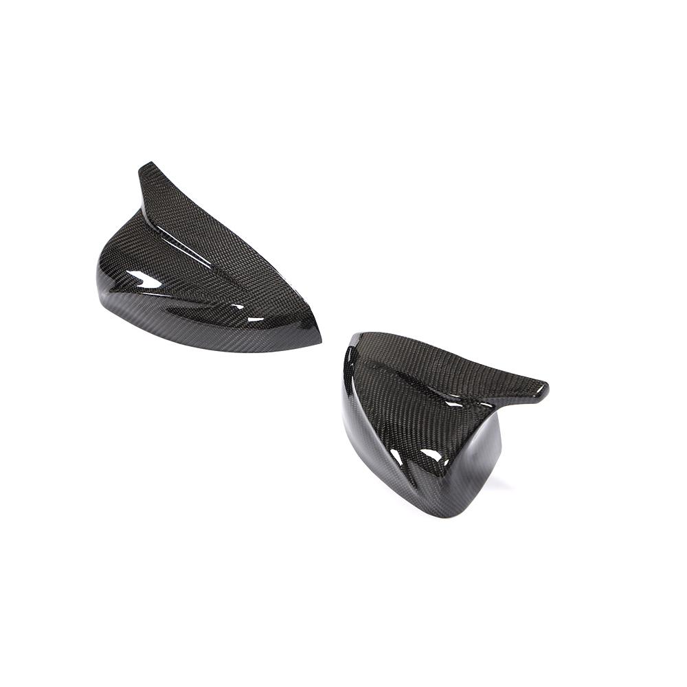 AUDI A3 S3 RS3 8V CARBON FIBRE MIRROR COVERS V2 - WITHOUT LANE ASSIST-Accessories-CT CARBON-CT Carbon - High-quality carbon fiber and gloss black aerodynamic parts for premium sports and luxury vehicles.