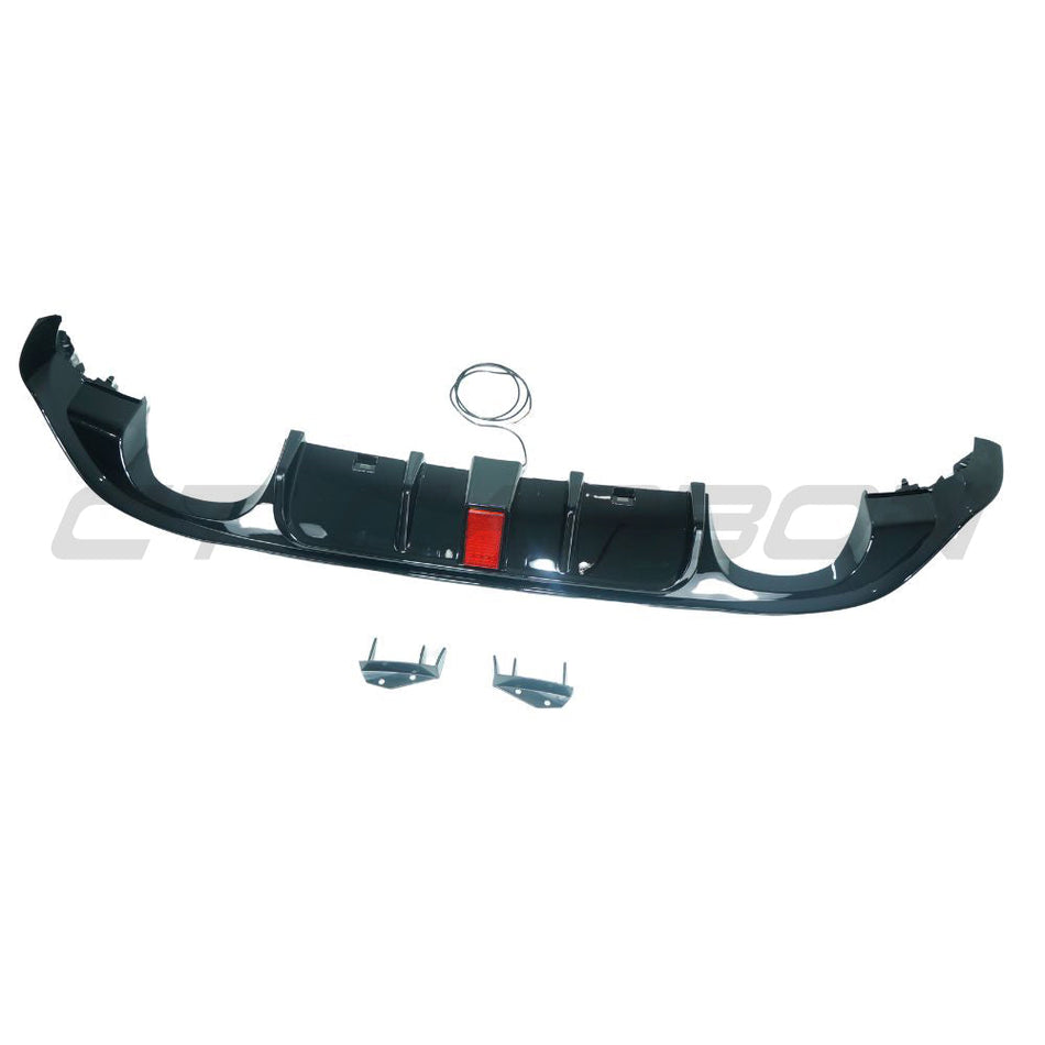 VOLKSWAGEN GOLF R MK7.5 2017-2020 GLOSS BLACK DIFFUSER WITH LED LIGHT