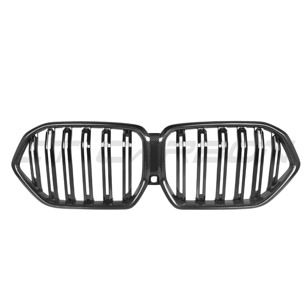 BMW X6 G06 DOUBLE SLAT CARBON FIBRE FRONT GRILLE-Grille-CT CARBON-CT Carbon - High-quality carbon fiber and gloss black aerodynamic parts for premium sports and luxury vehicles.
