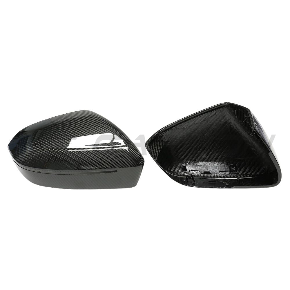 BMW M5 G90, 5 SERIES & i5 M60 G60 PRE-PREG CARBON FIBRE MIRRORS V2 - LHD-Accessories-CT CARBON-CT Carbon - High-quality carbon fiber and gloss black aerodynamic parts for premium sports and luxury vehicles.