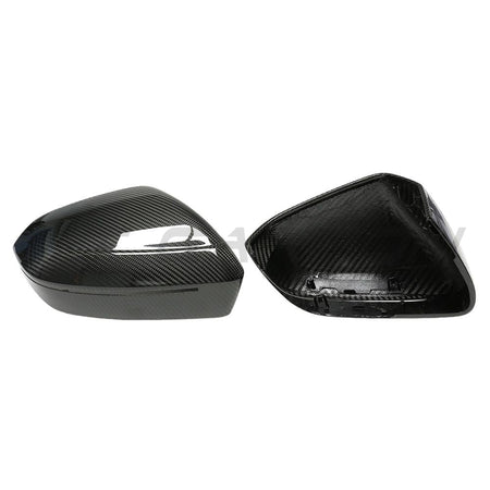 BMW M5 G90, 5 SERIES & i5 M60 G60 PRE-PREG CARBON FIBRE MIRRORS V2 - LHD-Accessories-CT CARBON-CT Carbon - High-quality carbon fiber and gloss black aerodynamic parts for premium sports and luxury vehicles.