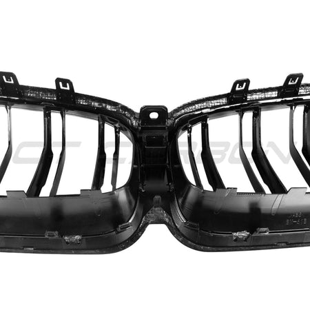 BMW 8 SERIES G14/G15/G16 LCI 2023+ CARBON FIBRE DOUBLE SLAT GRILLE-Accessories-CT CARBON-CT Carbon - High-quality carbon fiber and gloss black aerodynamic parts for premium sports and luxury vehicles.