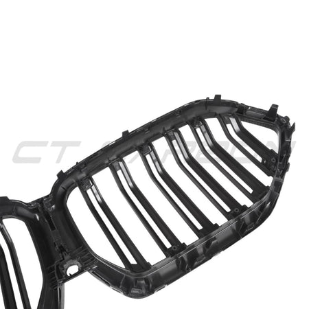 BMW X6 G06 LCI DOUBLE SLAT CARBON FIBRE FRONT GRILLE-Grille-CT CARBON-CT Carbon - High-quality carbon fiber and gloss black aerodynamic parts for premium sports and luxury vehicles.