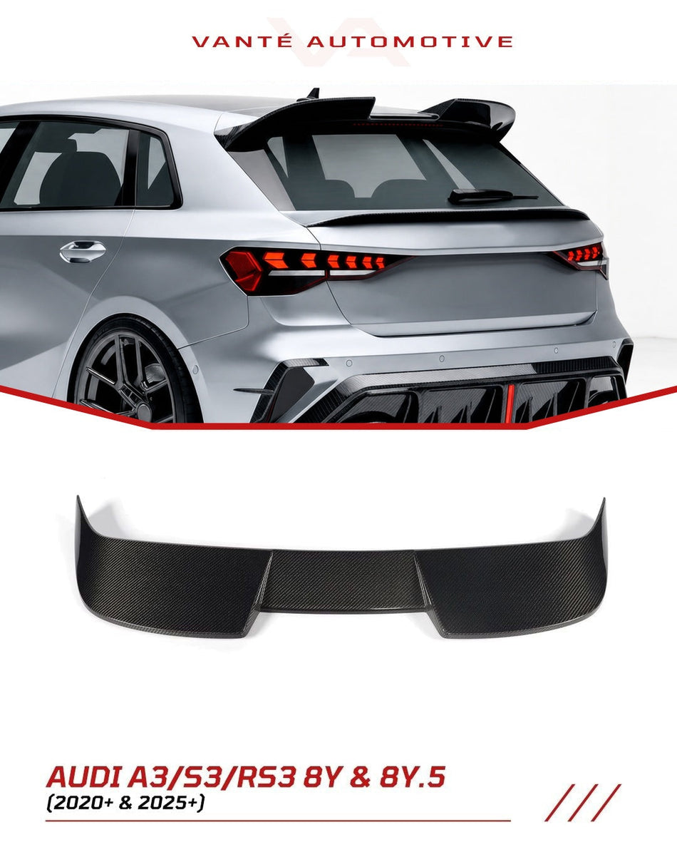 Audi A3/S3/RS3 8Y Carbon Fiber Rear Spoiler Wing