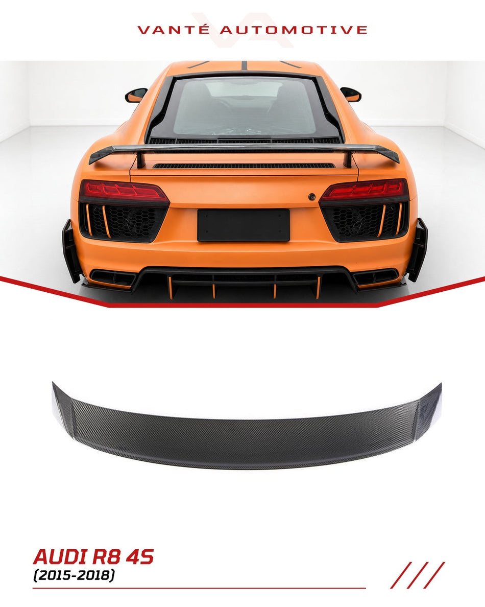 Audi R8 4S Carbon Fiber Full Rear Spoiler Wing