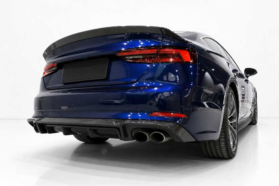 Audi A5 S-Line/S5 B9 Carbon Fibre Rear Bumper Diffuser Splitters