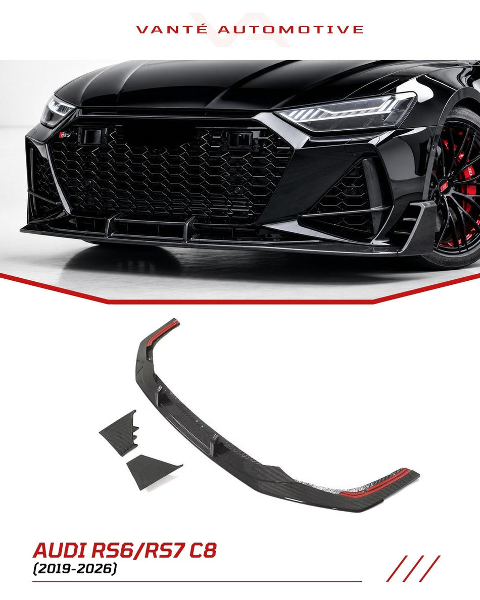 Audi RS6/RS7 C8 Carbon Fiber Front Splitter Lip V3