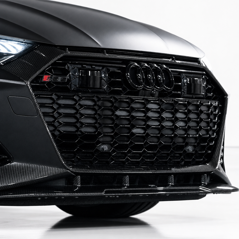 Audi RS6/RS7 C8 Carbon Fiber Front Grill Overlay Trim Cover
