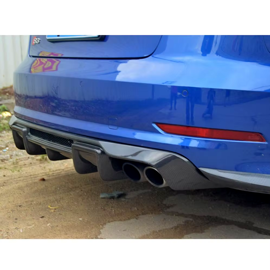 Audi A3 S-Line & S3 8V Carbon Fiber Rear Diffuser V3