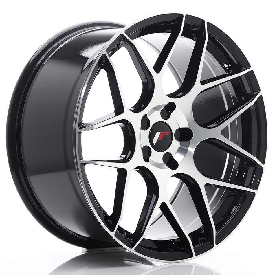 JR Wheels JR18 17x8 ET35 5x100/114 Gloss Black Machined
