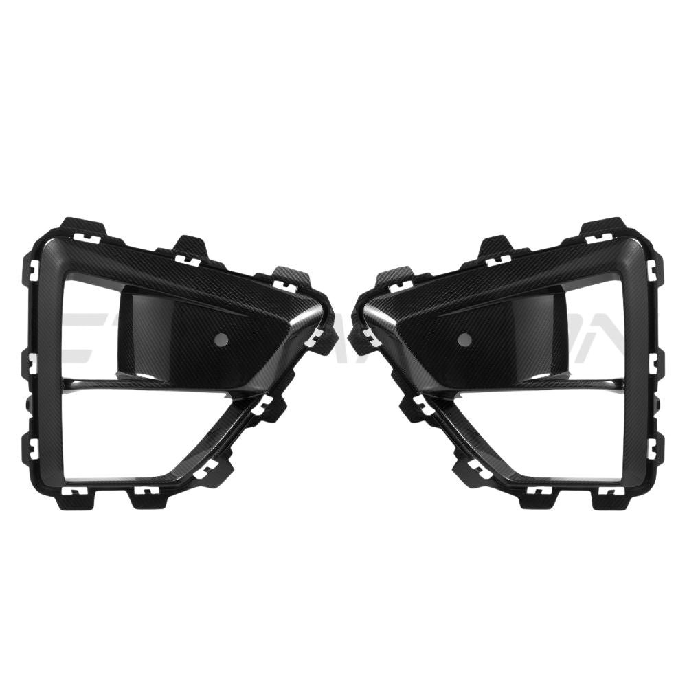 BMW X5M LCI 2023+ CARBON FIBRE FRONT BUMPER TRIM-Accessories-CT CARBON-CT Carbon - High-quality carbon fiber and gloss black aerodynamic parts for premium sports and luxury vehicles.