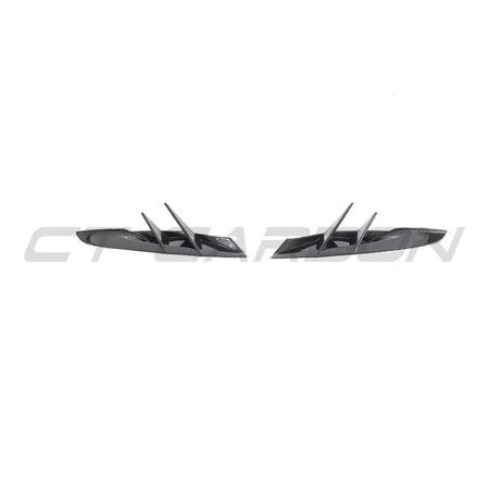 TOYOTA SUPRA 2019+ A90 CARBON FIBRE FRONT BUMPER VENT TRIM-Accessories-CT CARBON-CT Carbon - High-quality carbon fiber and gloss black aerodynamic parts for premium sports and luxury vehicles.