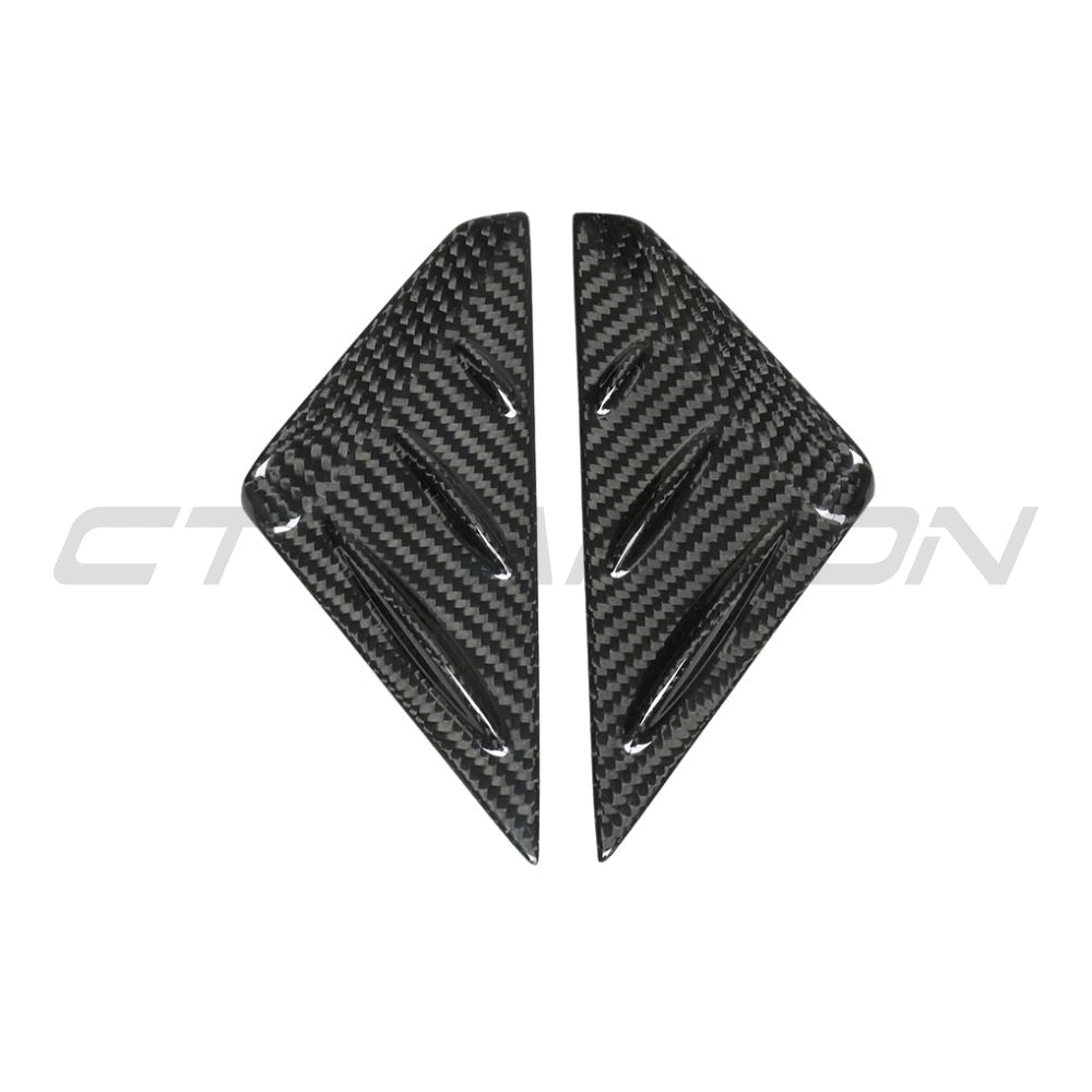PORSCHE 911 & CAYMAN CARBON FIBRE A PILLAR TRIM-Accessories-CT CARBON-CT Carbon - High-quality carbon fiber and gloss black aerodynamic parts for premium sports and luxury vehicles.