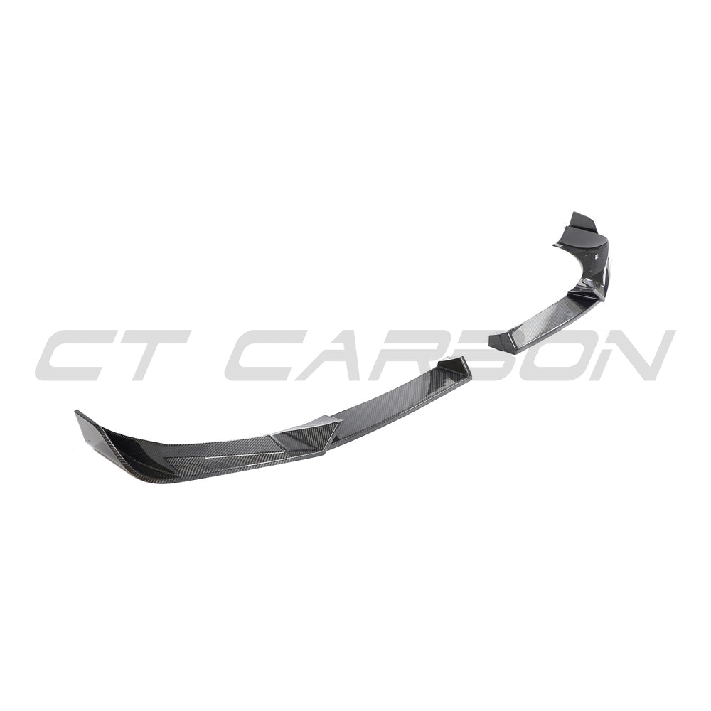 BMW X3M/X4M F97/F98 LCI 2022+ CARBON FIBRE SPLITTER-Splitter-CT CARBON-CT Carbon - High-quality carbon fiber and gloss black aerodynamic parts for premium sports and luxury vehicles.