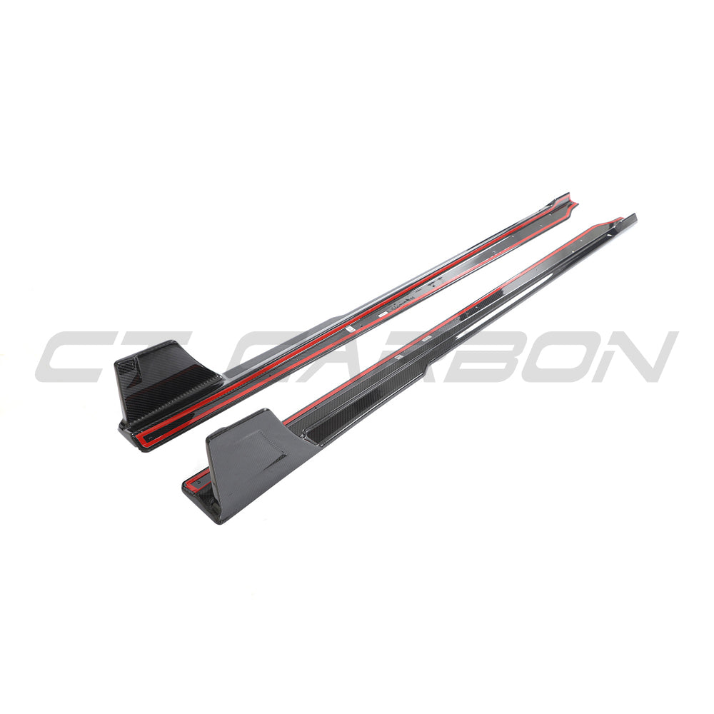 BMW G87 M2 2023+ CARBON FIBRE SIDE SKIRTS-Side Skirts-CT CARBON-CT Carbon - High-quality carbon fiber and gloss black aerodynamic parts for premium sports and luxury vehicles.