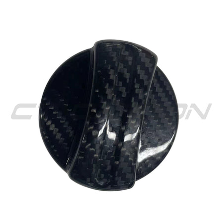 BMW 2010+ CARBON FIBRE FUEL CAP COVER-Accessories-CT CARBON-CT Carbon - High-quality carbon fiber and gloss black aerodynamic parts for premium sports and luxury vehicles.
