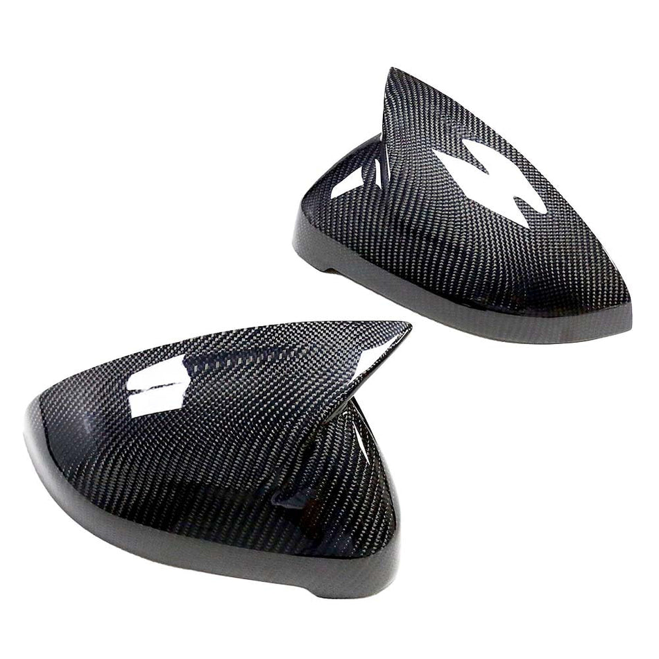 AUDI A4 B9 2015-2023 CARBON FIBRE MIRROR COVERS WITH BLINDSPOT ASSIST