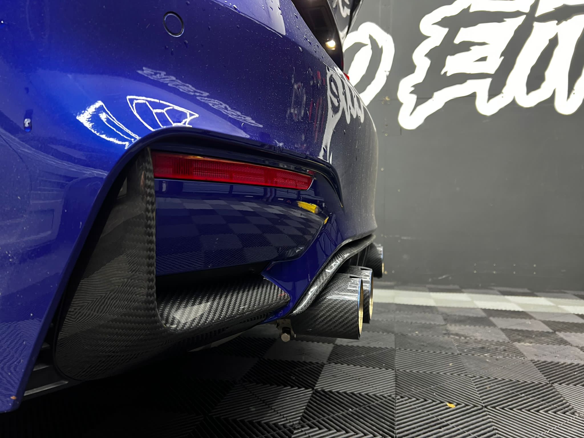 BMW M3 & M4 F80 F82 F83 REAR CARBON FIBRE BUMPER CANARDS-Accessories-CT CARBON-CT Carbon - High-quality carbon fiber and gloss black aerodynamic parts for premium sports and luxury vehicles.