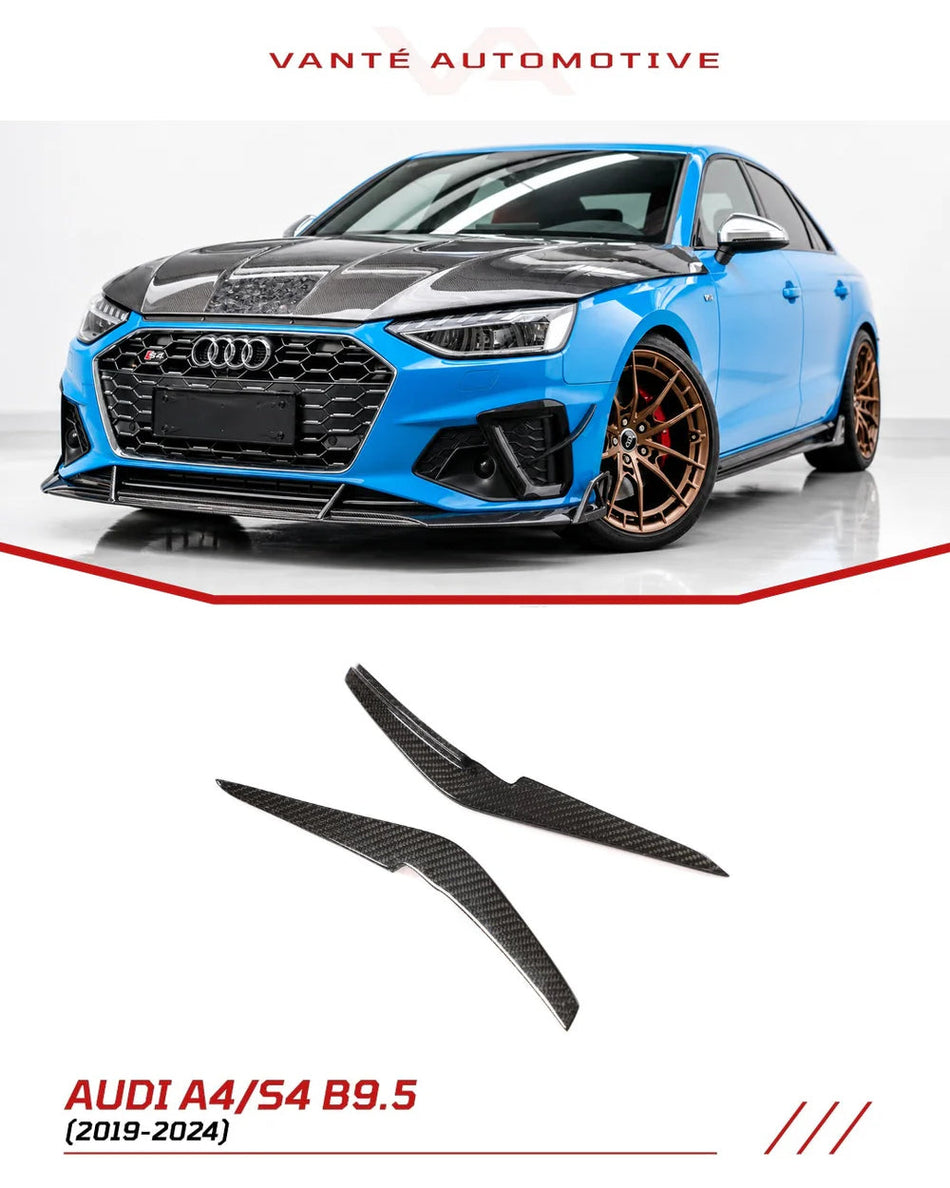 Audi A4 S-Line / S4 B9.5 Carbon Fibre Front Bumper Canards
