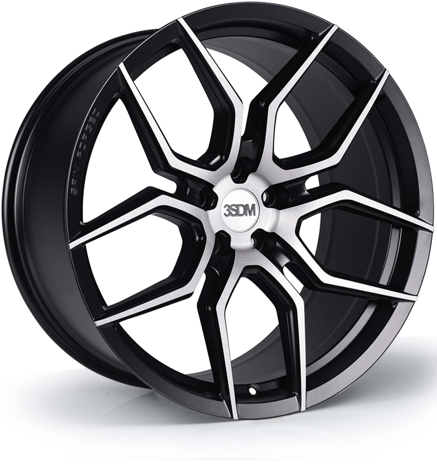 3SDM 0.50SF 20x10 ET52 5x112 Matt Black Brushed Face