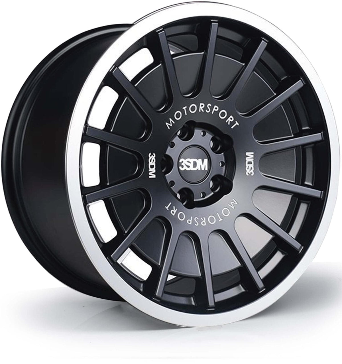 3SDM 0.66 18x8.5 ET42 5x108 Matt Black Mirror Polished Lip