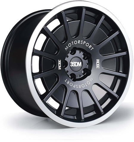 3SDM 0.66 18x8.5 ET42 5x112 Matt Black Mirror Polished Lip