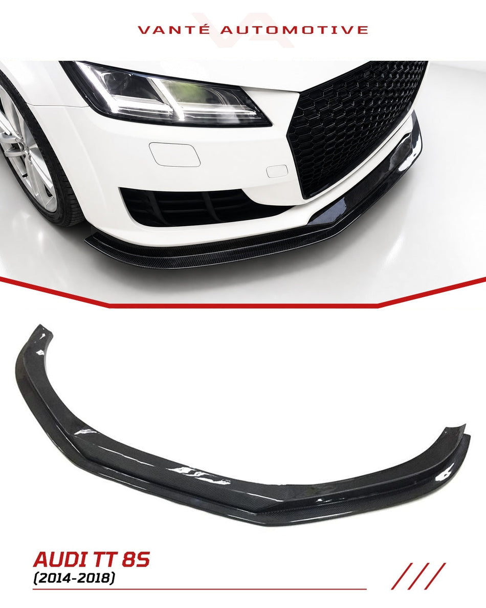 Audi TT 8S Carbon Fiber Front Splitter Lip V2