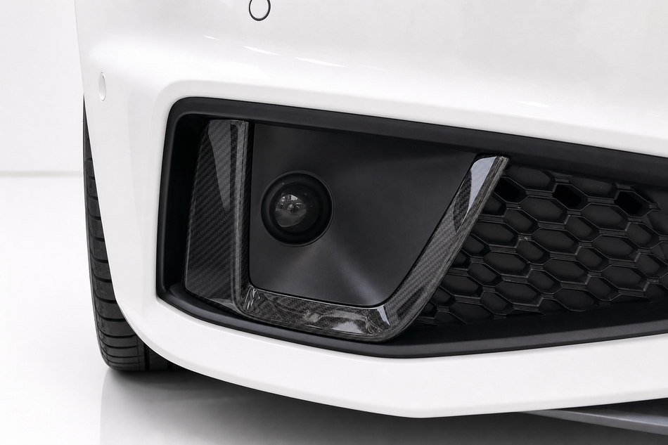 Audi A4 S-Line/S4 B9 Carbon Fibre Front Fog Lamp Vent Trims