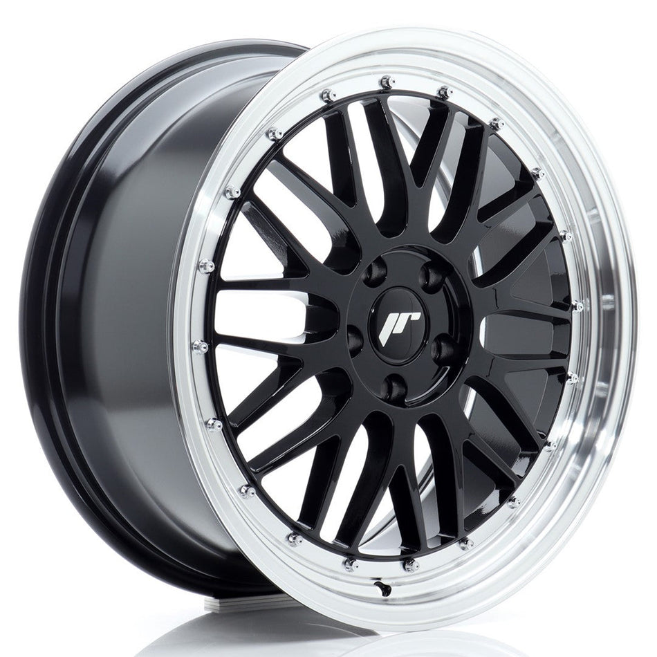 JR Wheels JR23 18x9.5 ET20-48 5H BLANK Gloss Black w/Machined Lip