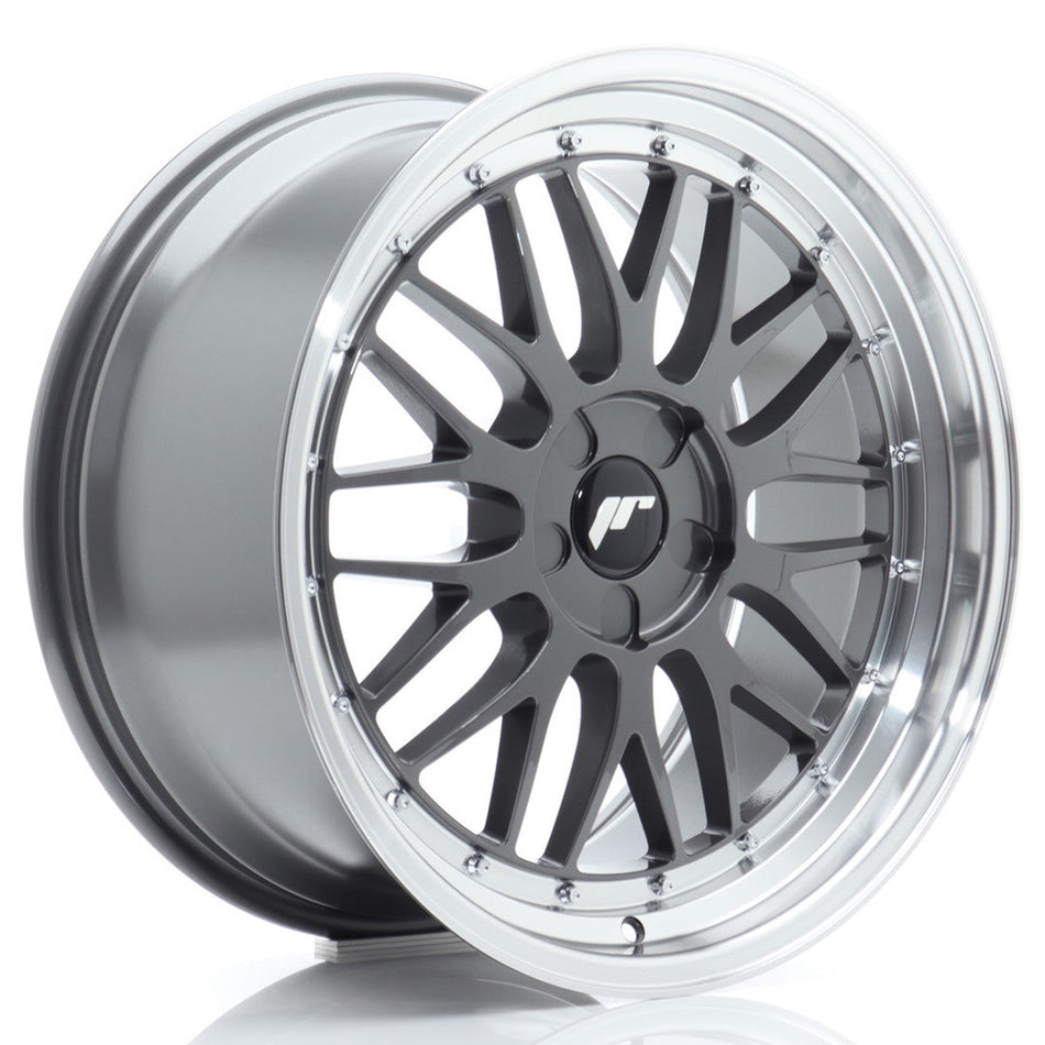JR Wheels JR23 18x8 ET20-42 5H BLANK Hyper Gray w/Machined Lip
