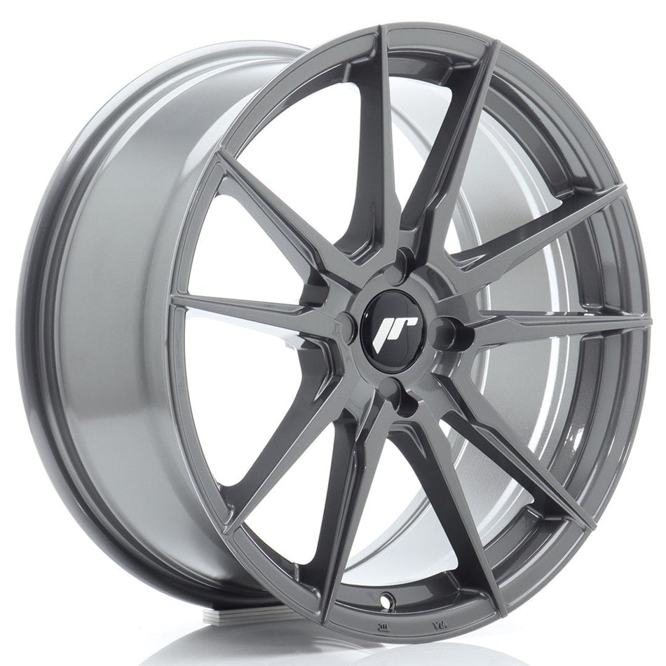 JR Wheels JR21 20x10 ET20-48 5H BLANK Hyper Gray