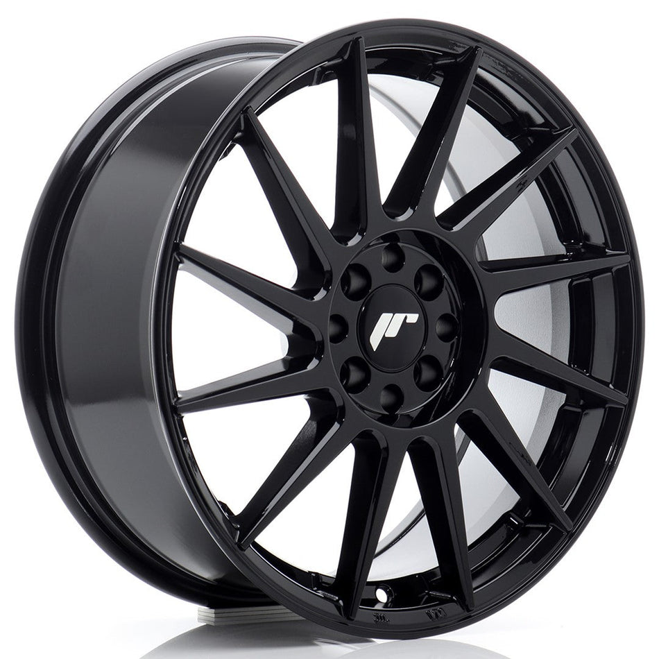JR Wheels JR22 17x7 ET20-40 BLANK Glossy Black