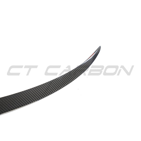 TESLA MODEL 3 2023+ CARBON FIBRE SPOILER - V1-Spoiler-CT CARBON-CT Carbon - High-quality carbon fiber and gloss black aerodynamic parts for premium sports and luxury vehicles.